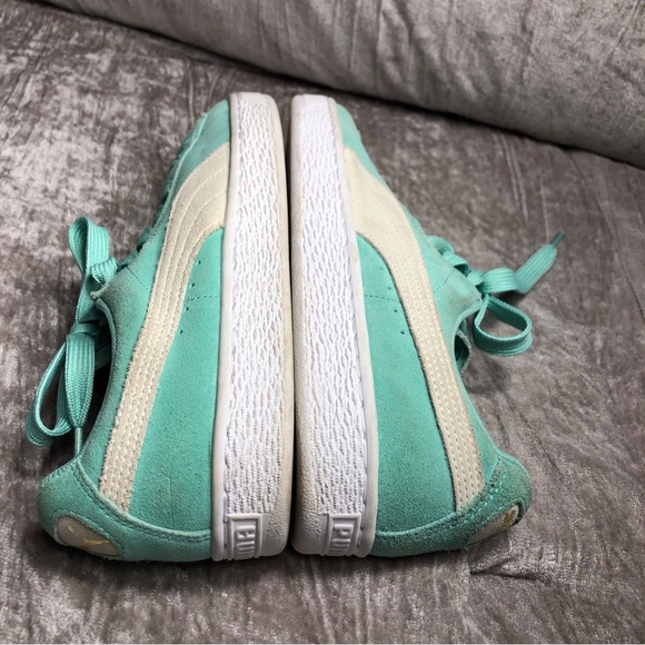 Puma mint green suede sneaker tennis shoe size 9 - Picture 11 of 15
